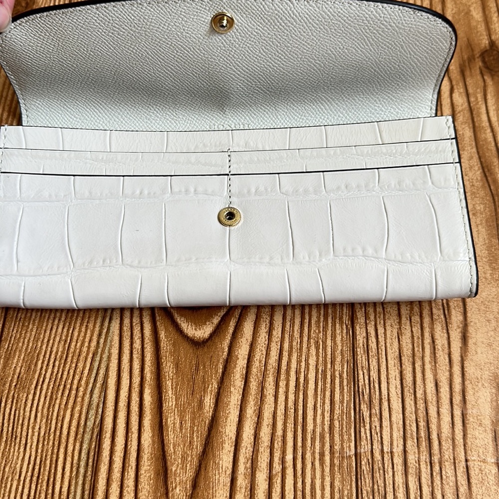 Coach Soft Wallet In Crocodile Embossed Leather - image 5